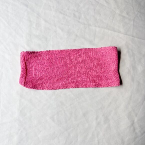 Four Three Seven x That’s So Sabotage Bandeau Crinkle Top in Pink - Picture 7 of 7